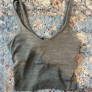 Lululemon Athletica Gray Fitted Crop Tank Top